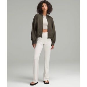 NWOT Lululemon High Rise Ribbed Softstreme Flared Pant Bone Size 4